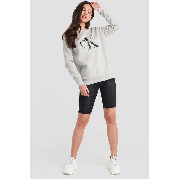 Calvin Klein Monogram Logo Sweatshirt Light Grey Heather Size XXL - Picture 3 of 6